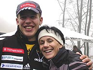 Martin Annen mit Erika Purtschert - Fau Pr�sidentin Annen-Fan-Club - in Winterberg