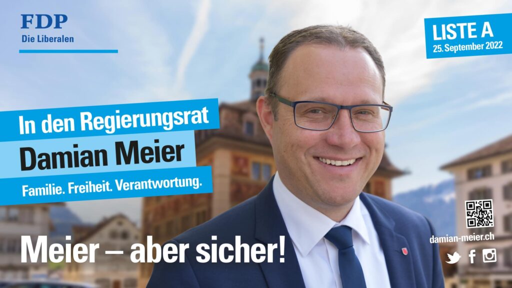 FDP beschliesst Parolen und empfiehlt Damian Meier zur Wahl in den Regierungsrat