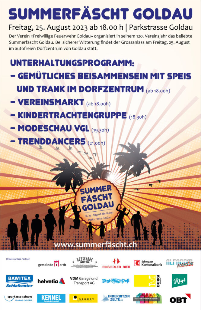 Summerfäscht Goldau – Freitag, 25. August 2023
