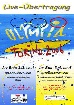 Plakat Live-Übertragung Olympia Torino 2006 vergrössern