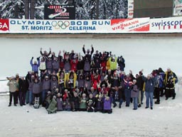 Fanclub in St. Moritz beim  legenren Horse Shoe
