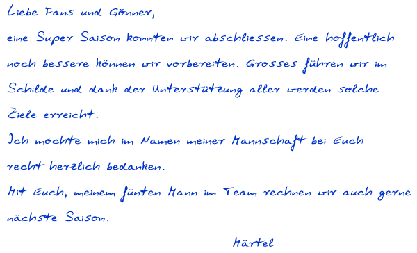 Herzlichen Dank Mrtel