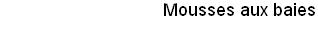 Mousses aux baies